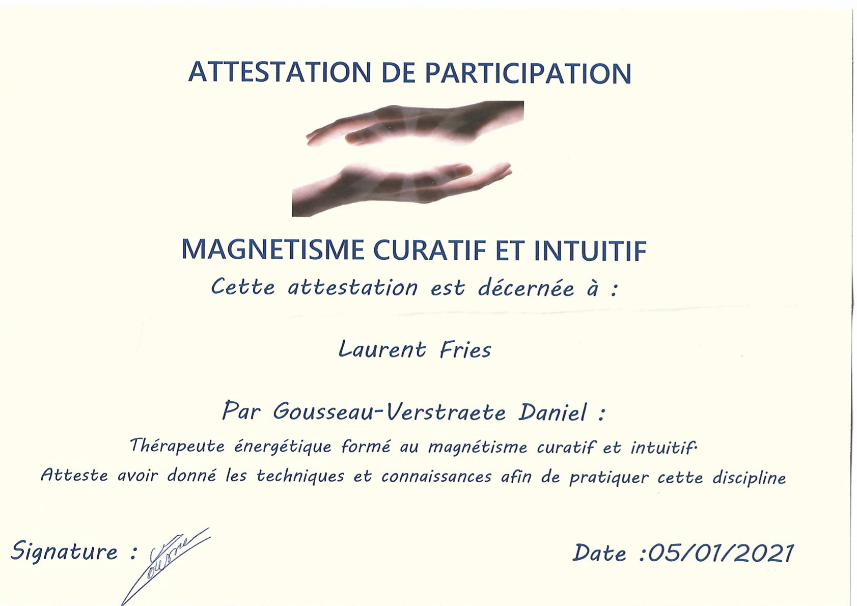Diplome magnétisme